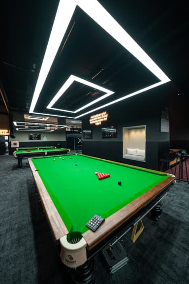 Snooker tables in the main hall
