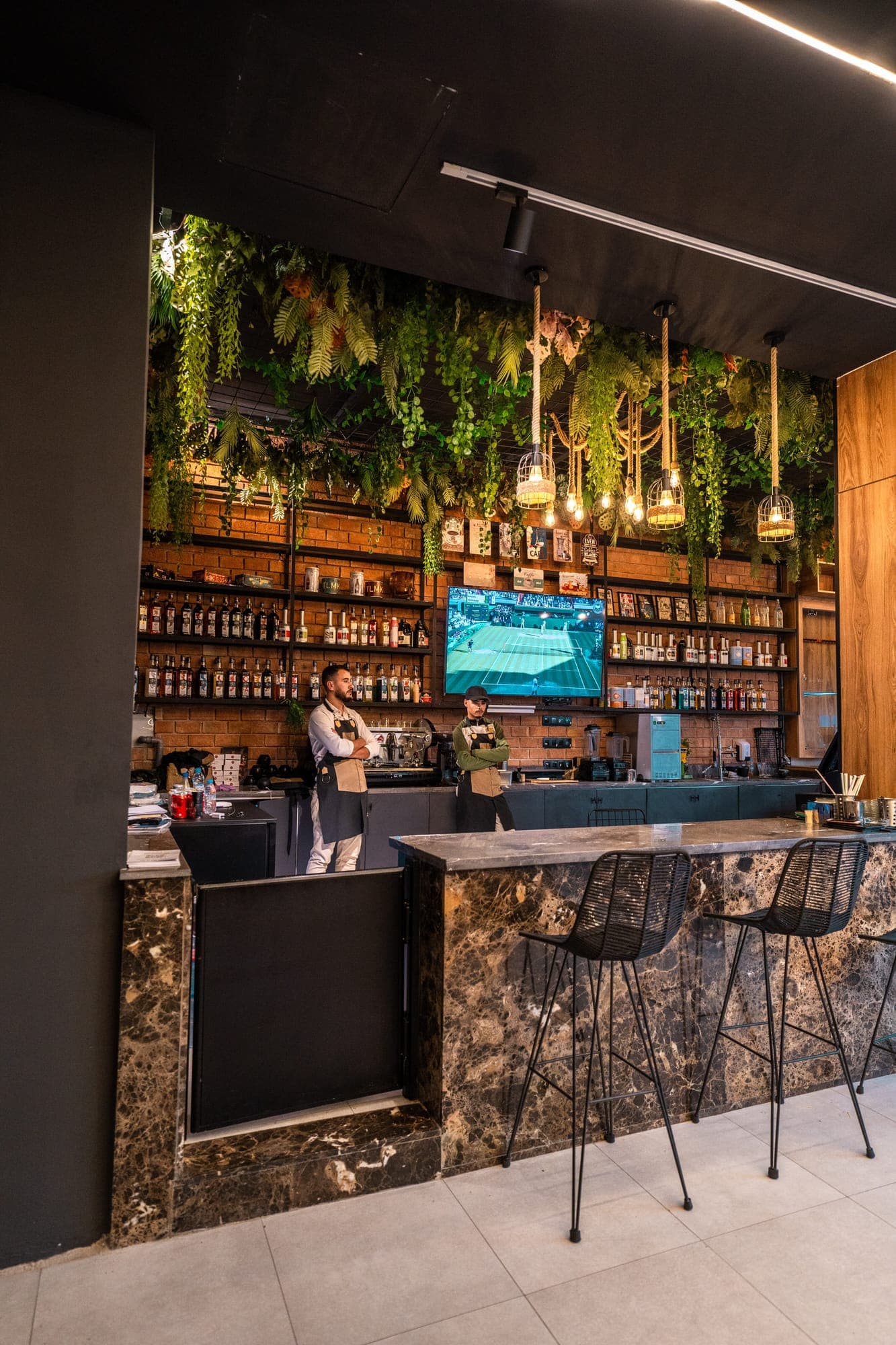 The drinks counter at THE BLACK SPOT